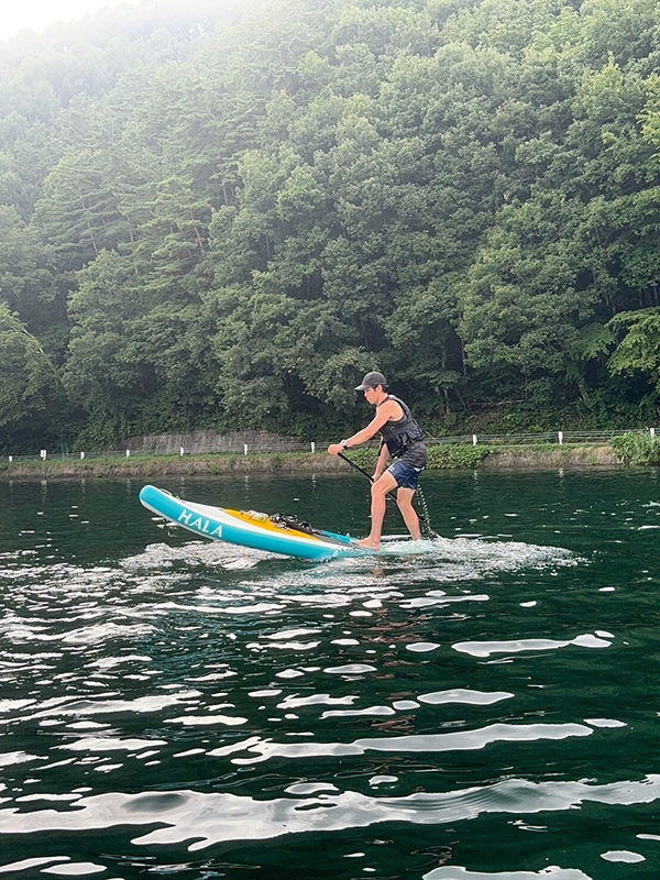 木崎湖でのサップ① 写真:木崎湖でのサップ①